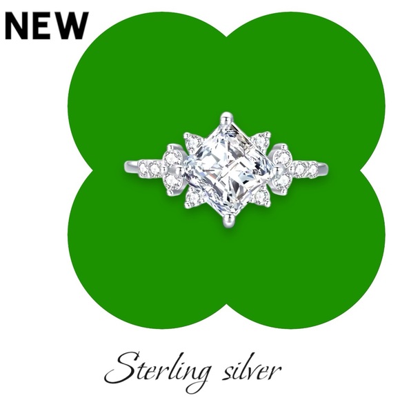 New .925 Sterling Silver Elegant Romantic AAAAA Dazzling CZ Ring - Picture 3 of 5